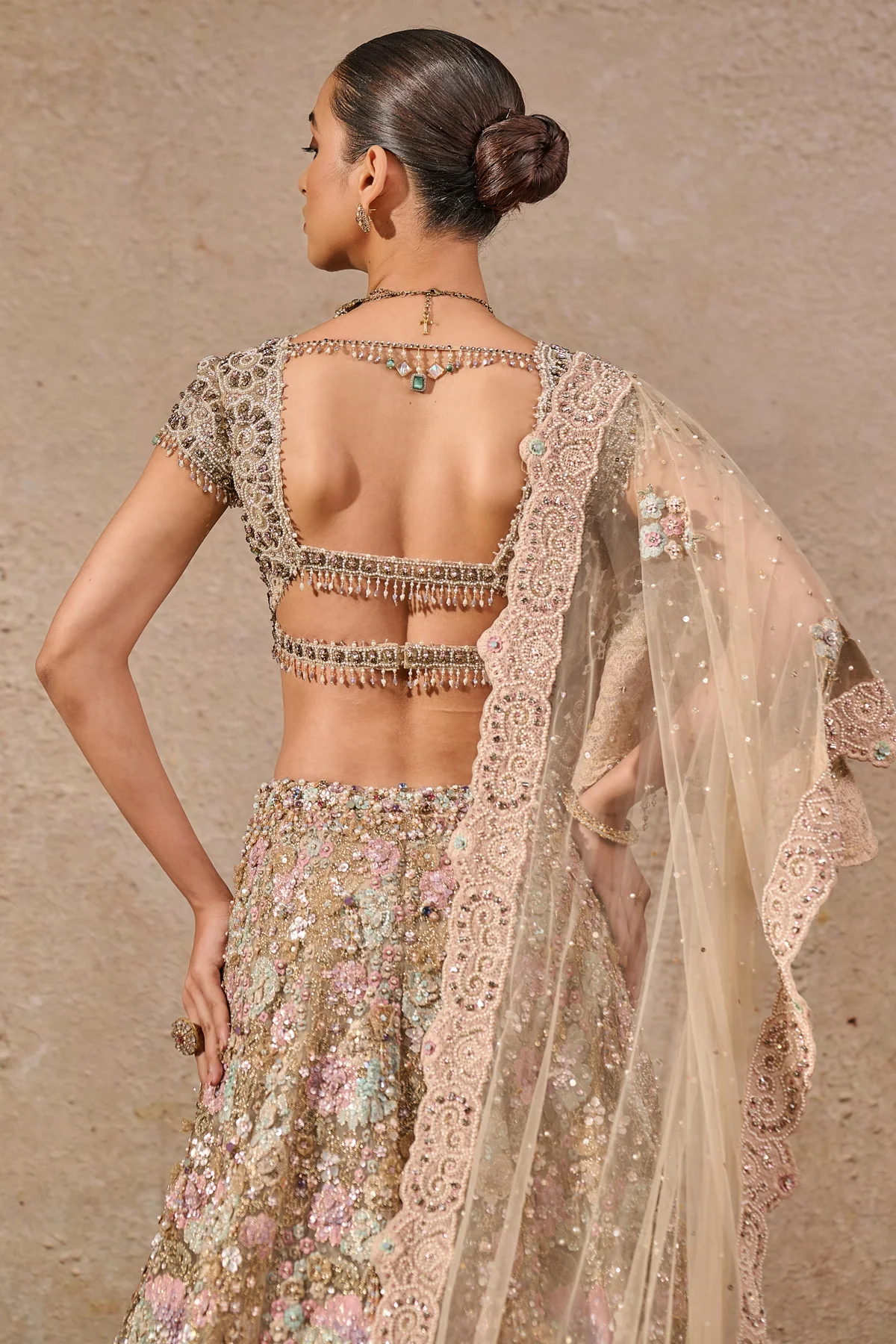 Timeless Bloom Embroidered Lehenga - Image 4