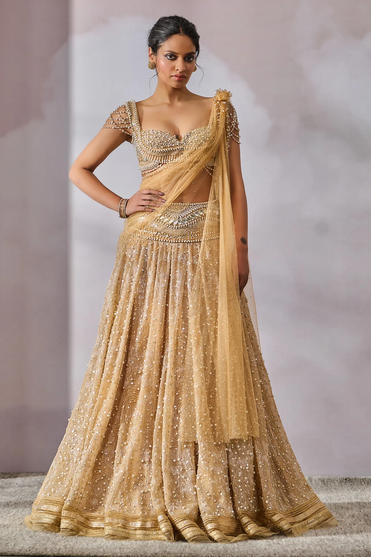 SOL Blouse Drape Lehenga