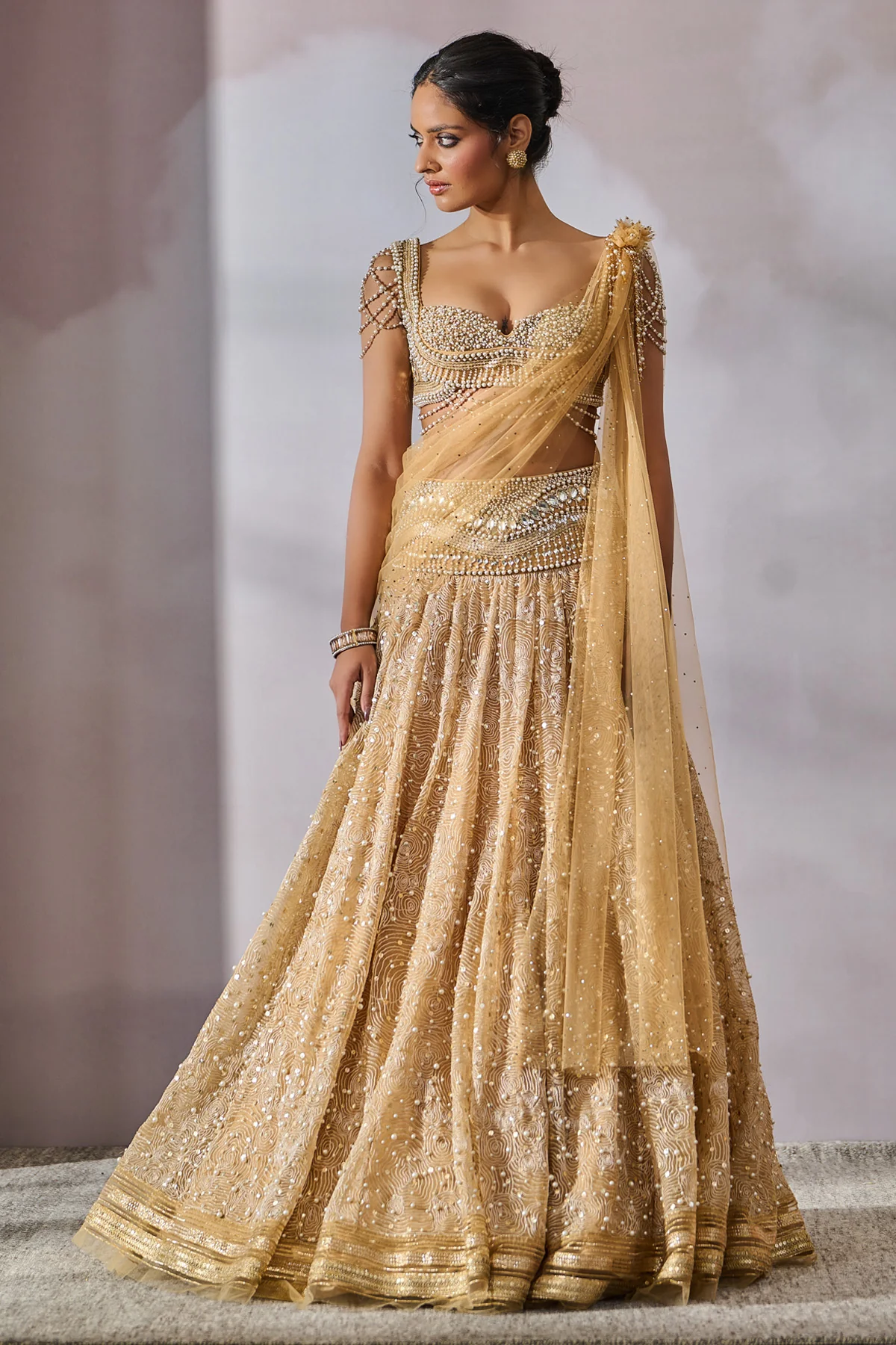 SOL Blouse Drape Lehenga - Image 3