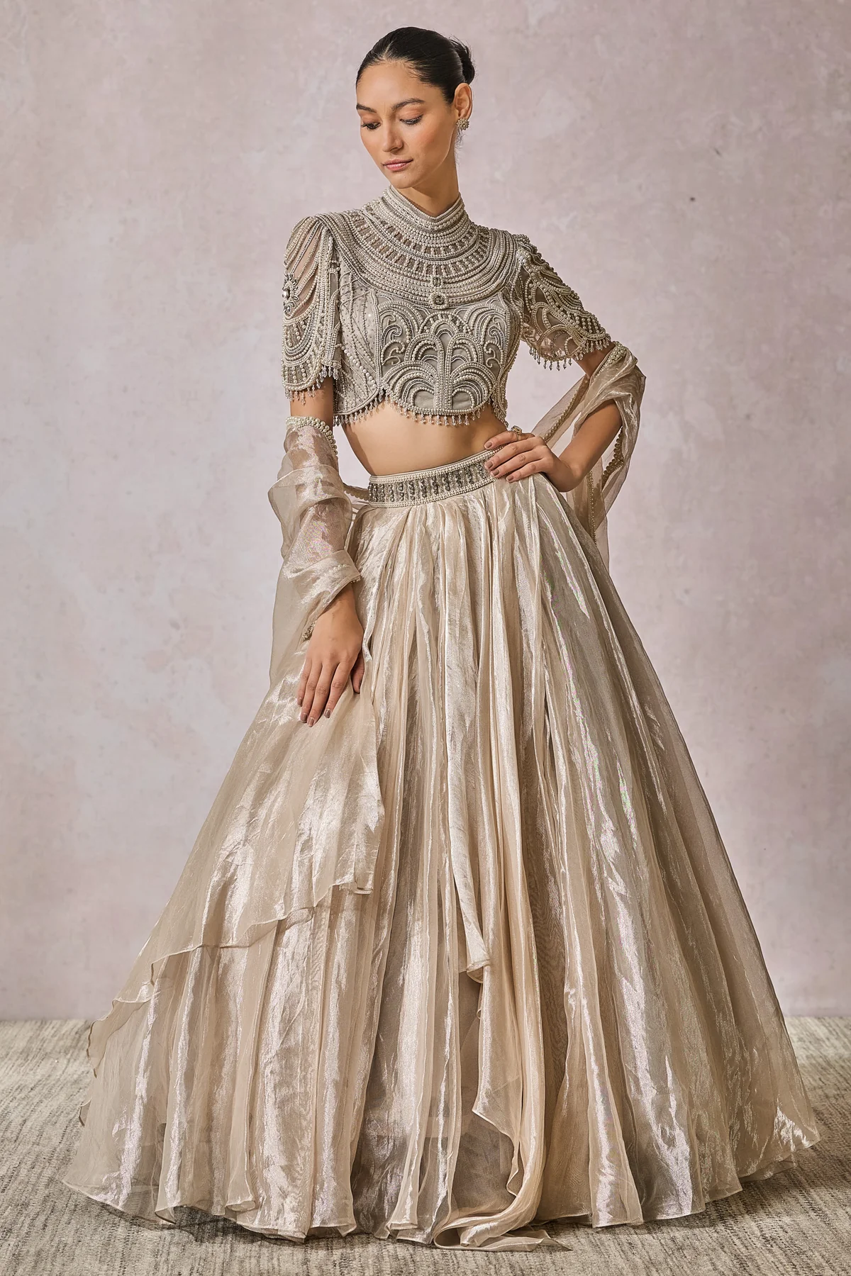 SOL Blouse Drape Lehenga - Image 3