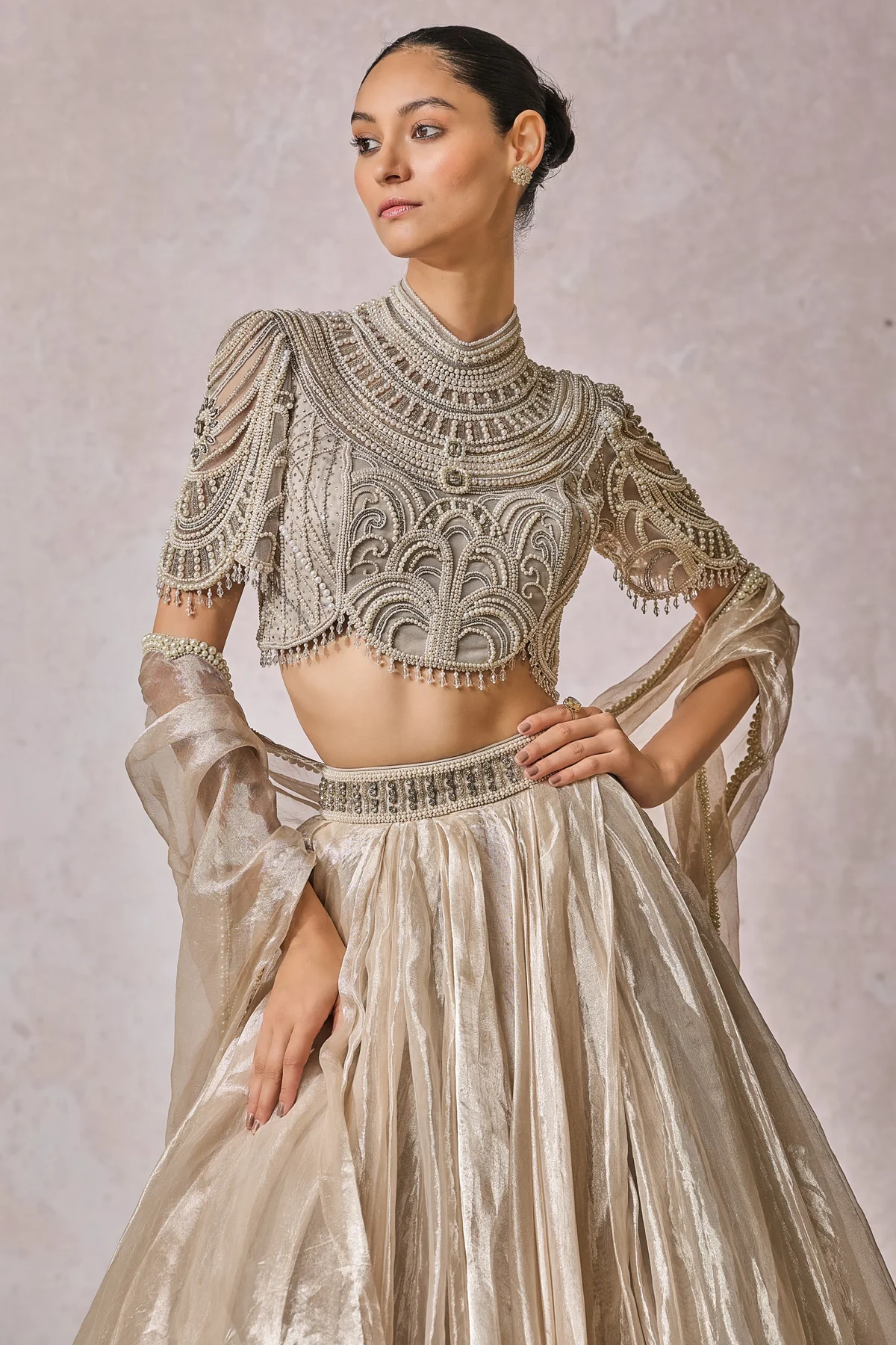 SOL Blouse Drape Lehenga - Image 4