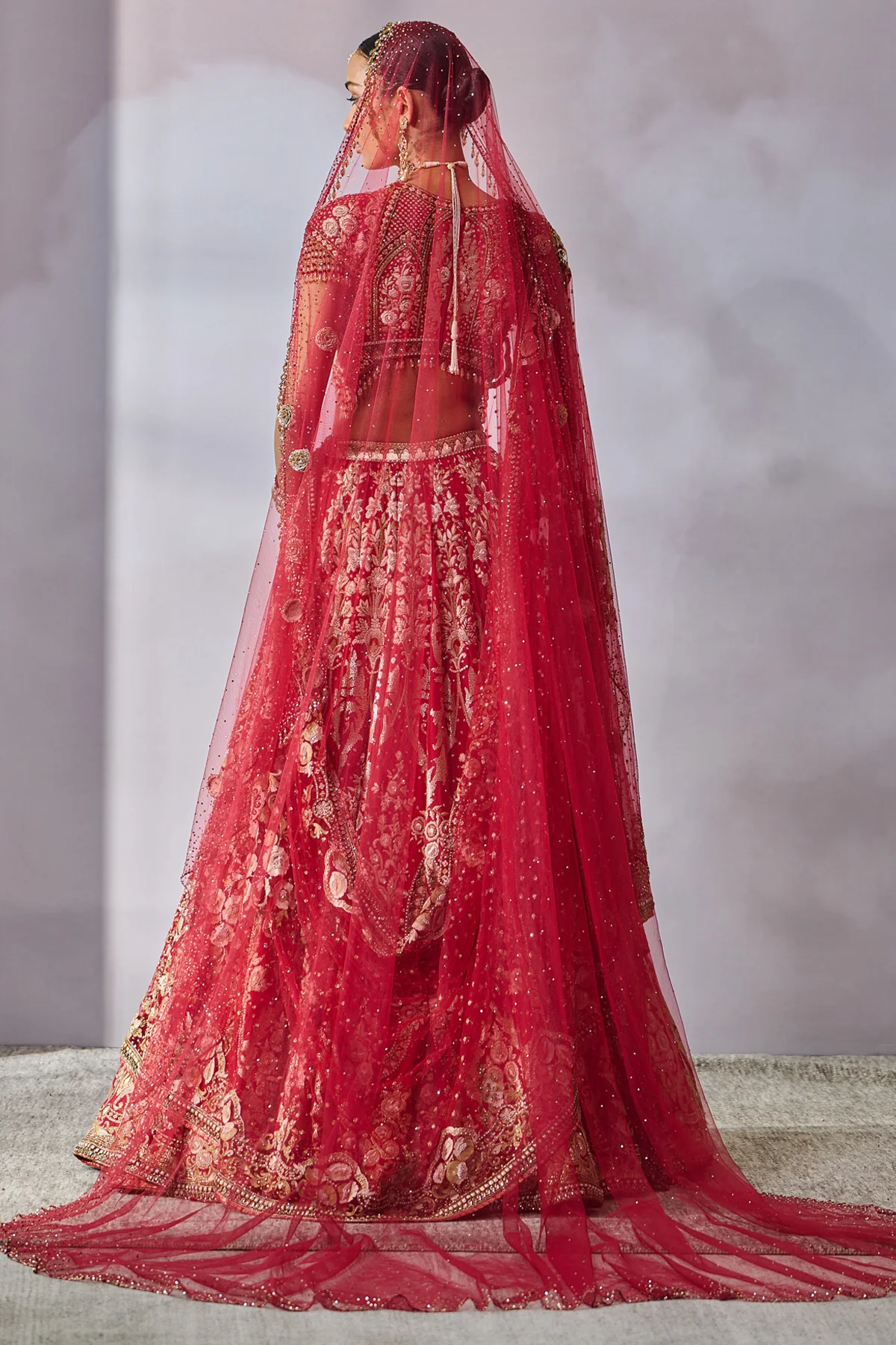 SOL Blouse Dupatta Lehenga Veil - Image 5