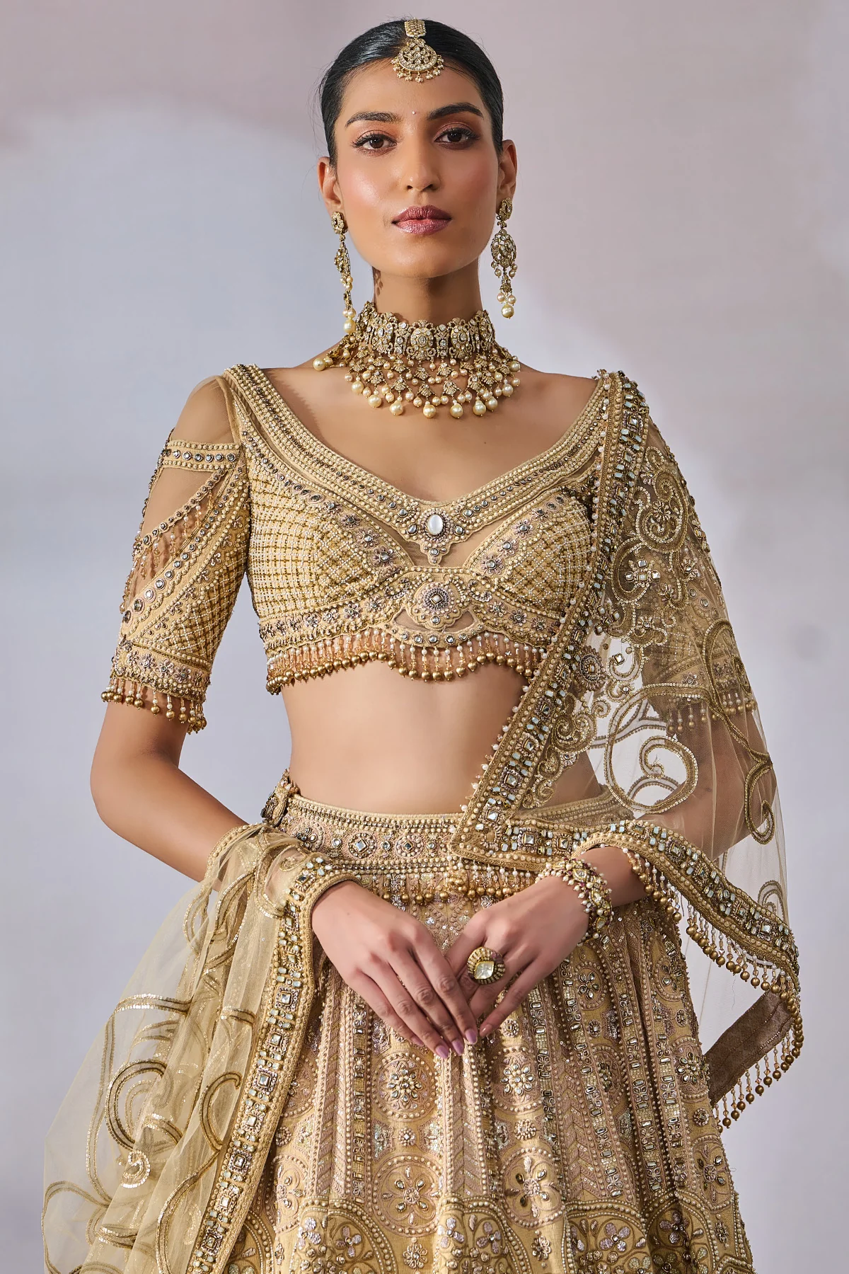 SOL Blouse Dupatta Lehenga Veil - Image 5