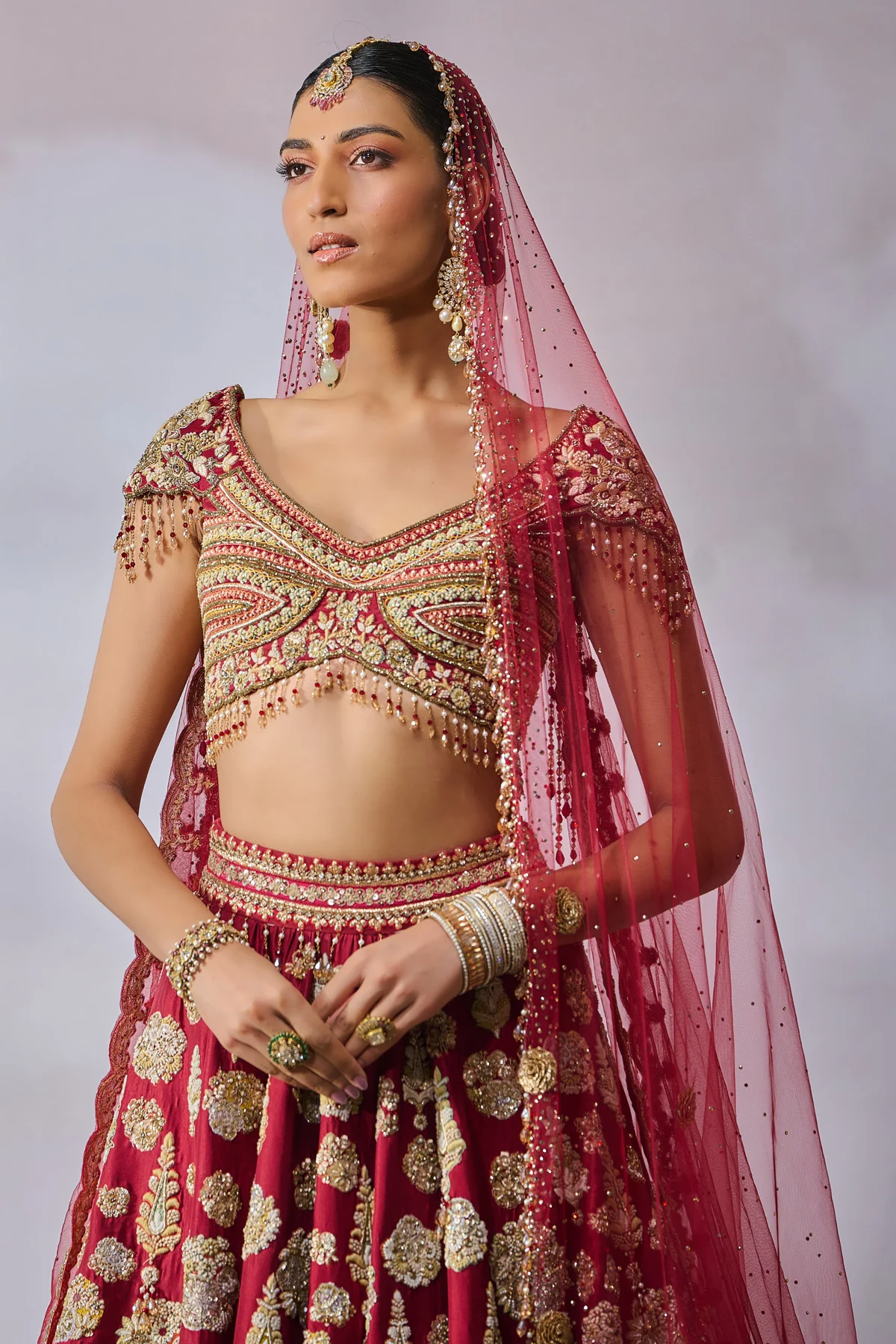 SOL Blouse Lehenga Veil Wings - Image 2