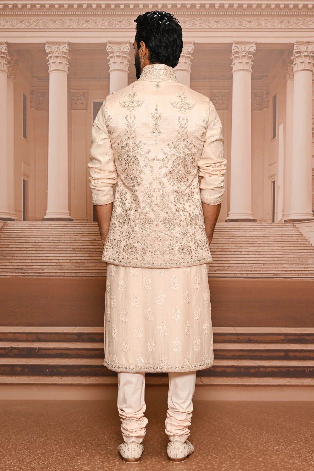 Ever Bloom Brocade Embroidered Waistcoat - Image 5