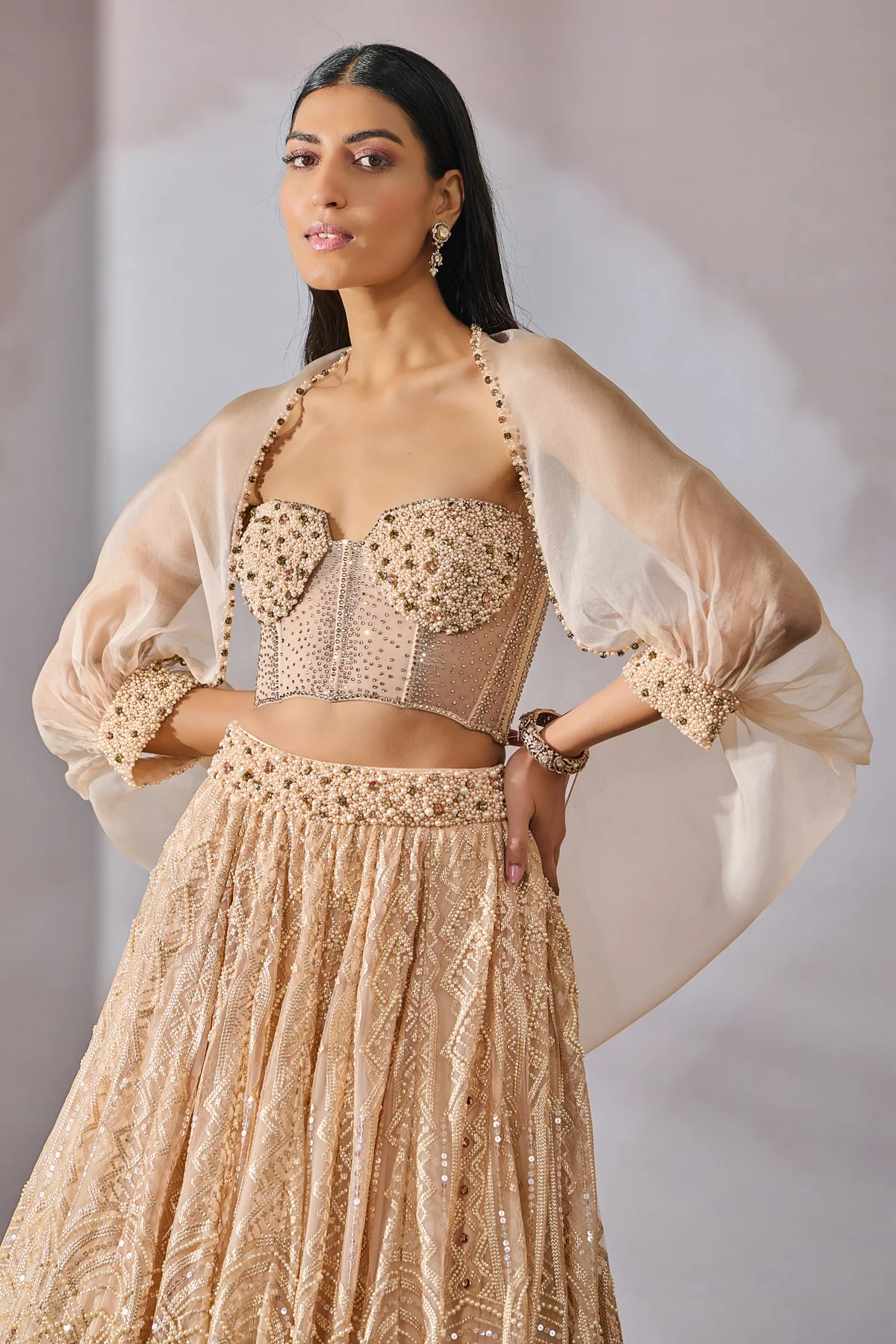 SOL Bustier Shirt Lehenga - Image 2