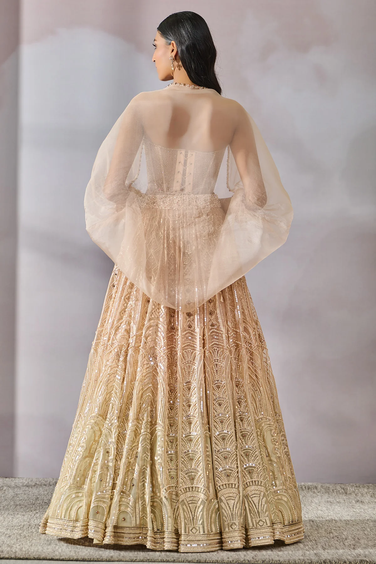 SOL Bustier Shirt Lehenga - Image 3