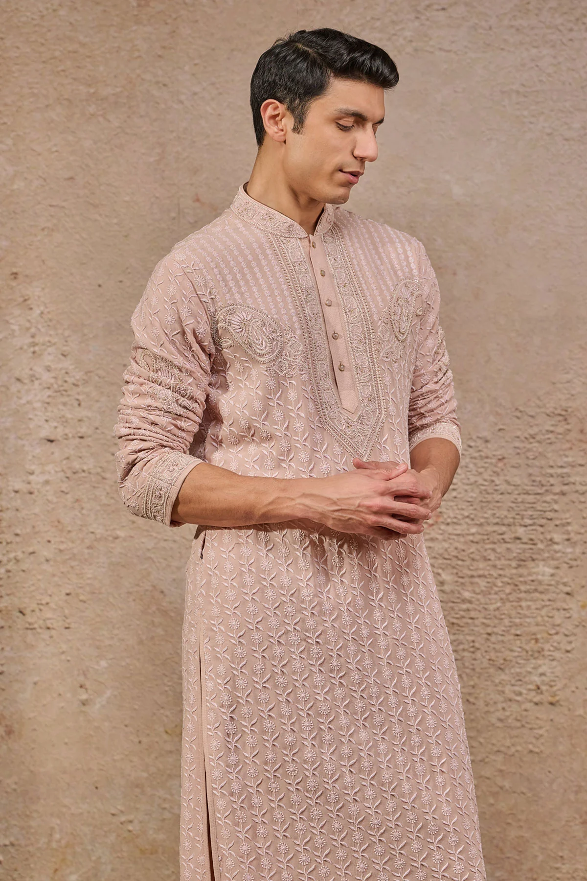 Languid Summer Classic Chikan Kurta - Image 3