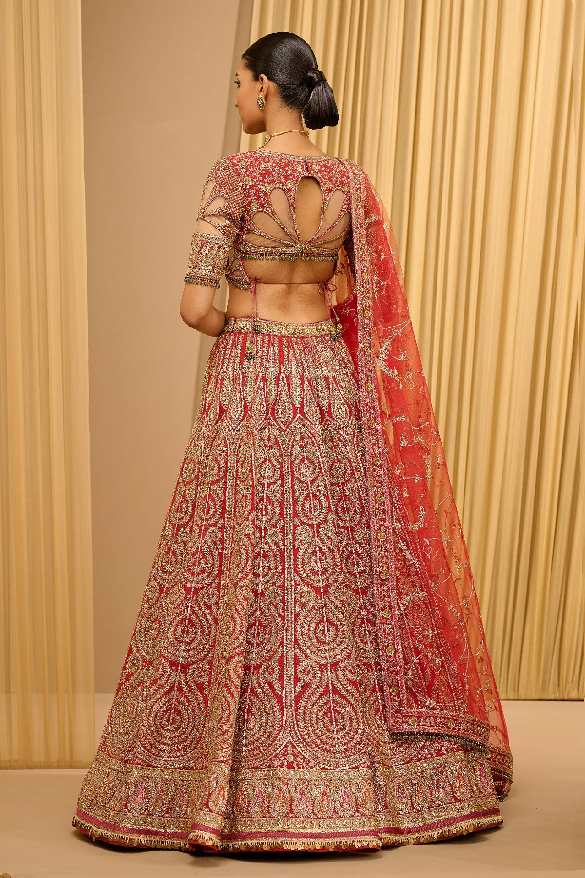 Otherworldly Classic Embroidered Bridal Lehenga - Image 4