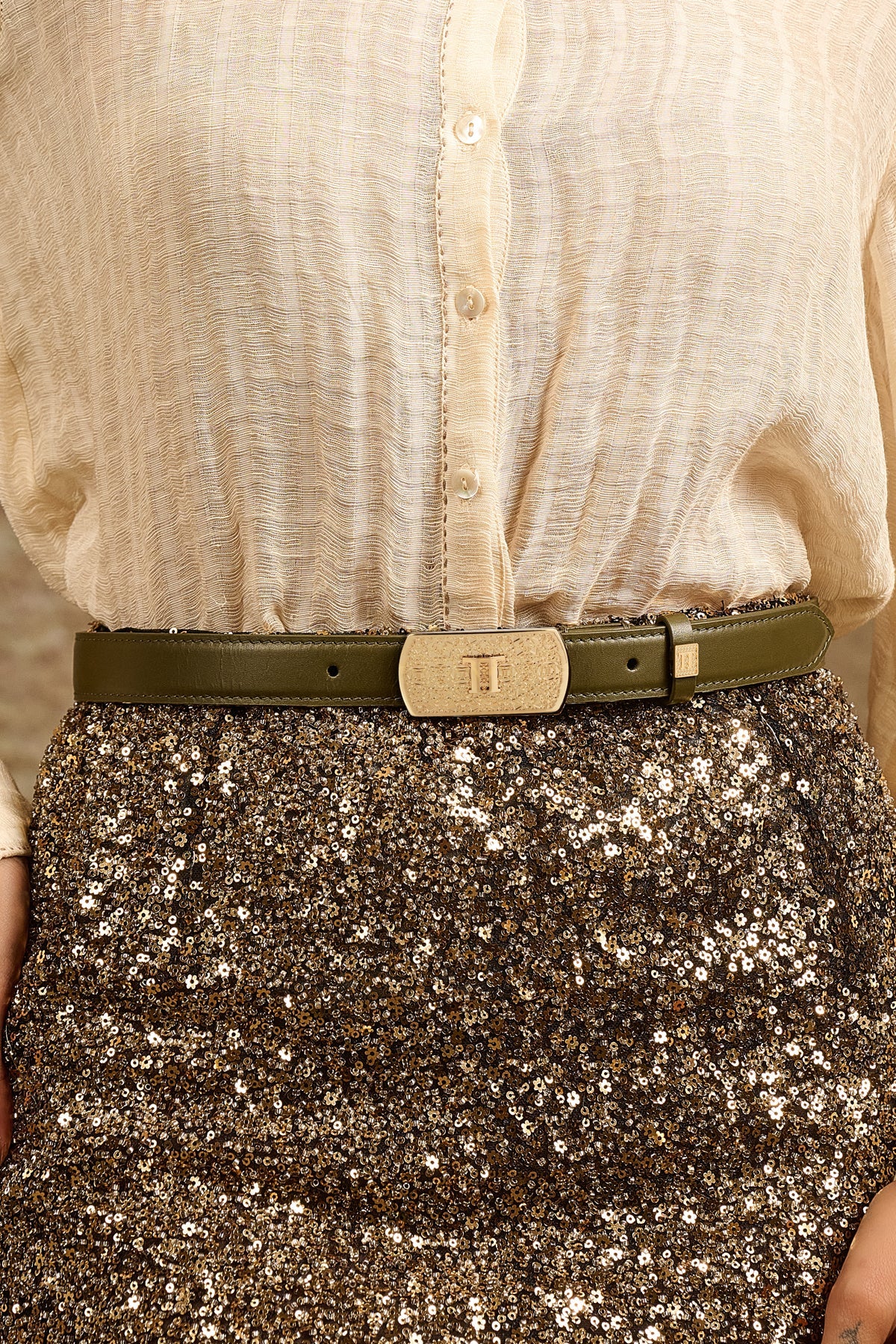 Classic Leather Monogram Belt - Image 3