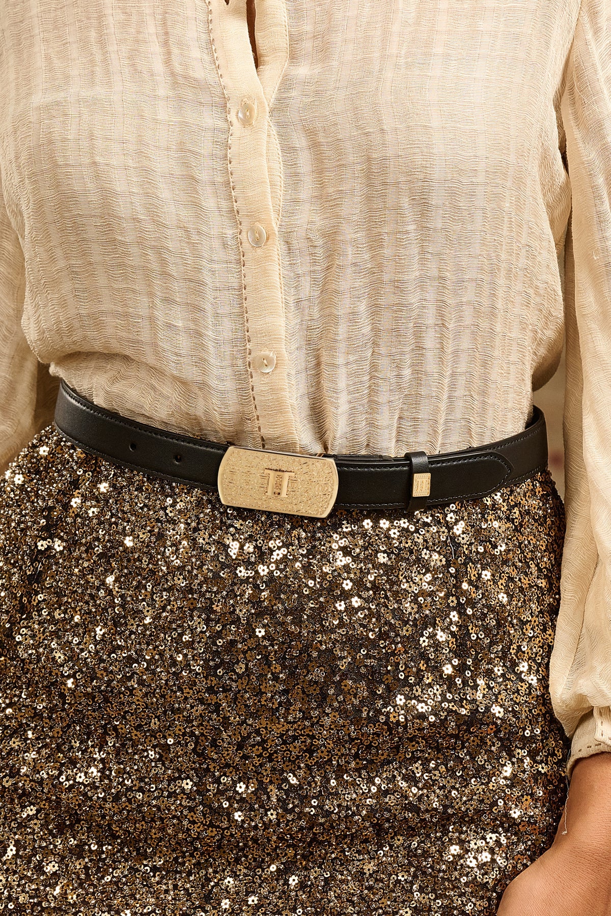 Classic Leather Monogram Belt - Image 3