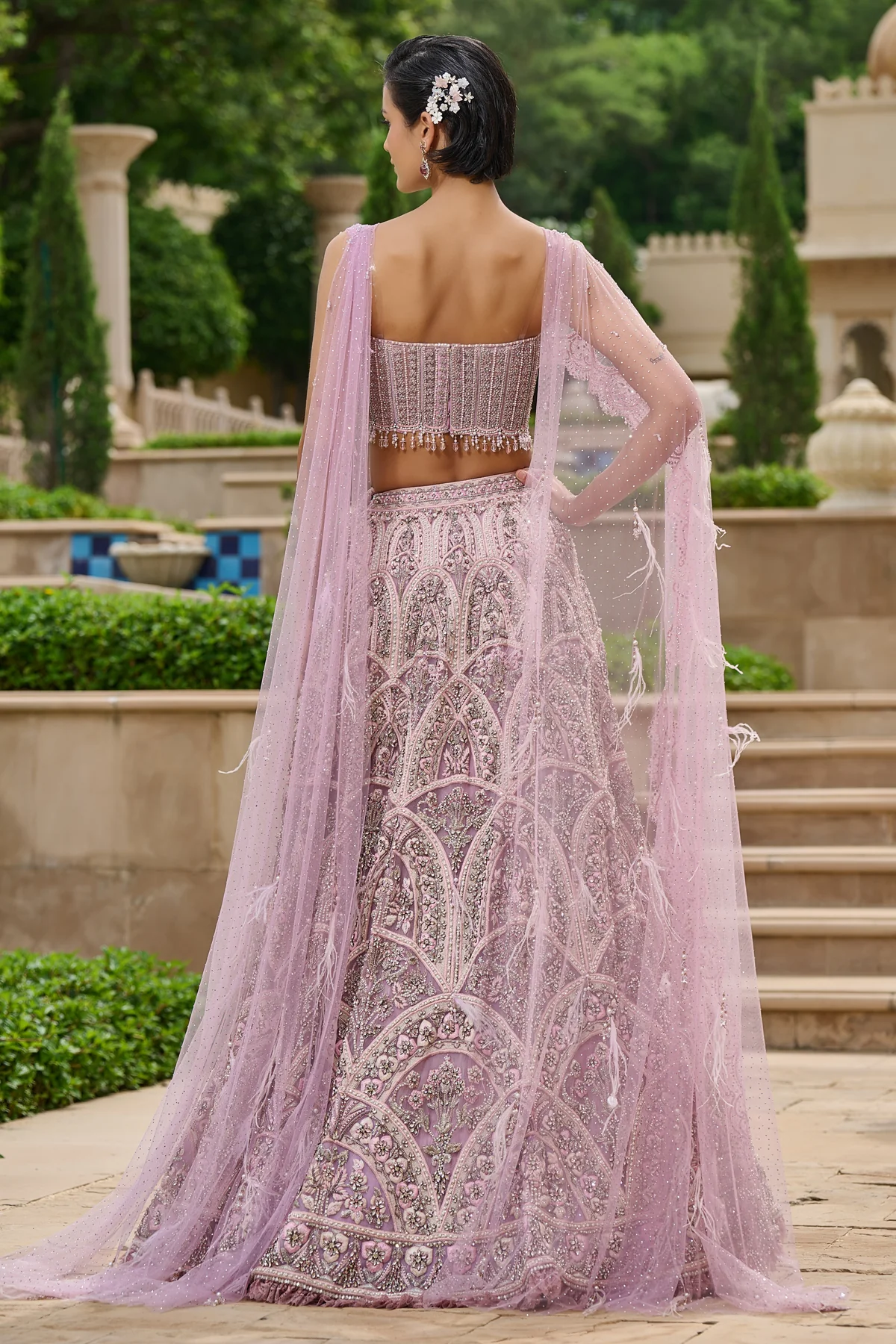 Quintessence Crystal Lehenga Set - Image 4