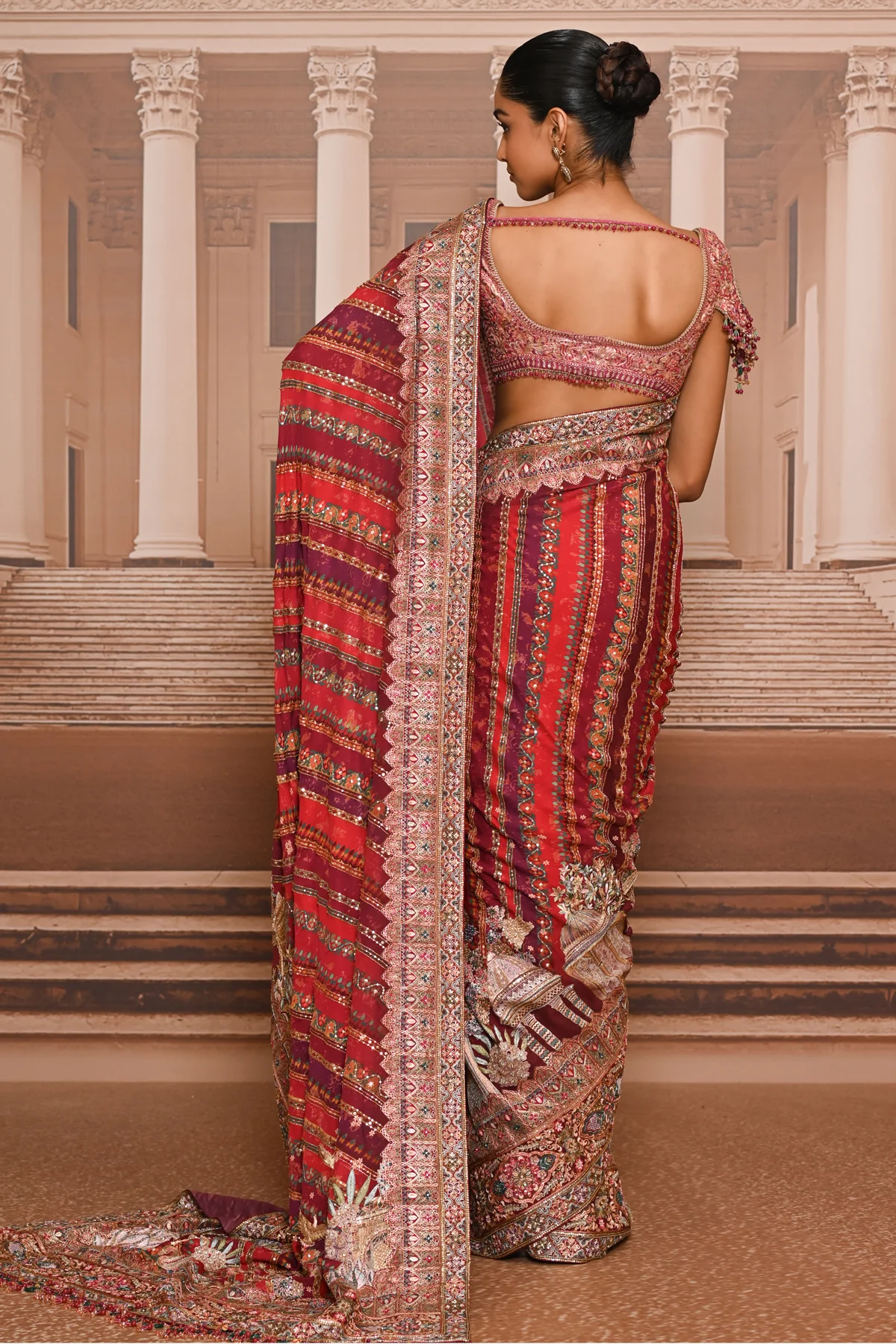Ever Bloom Embellished Pichwai Saree - Image 3