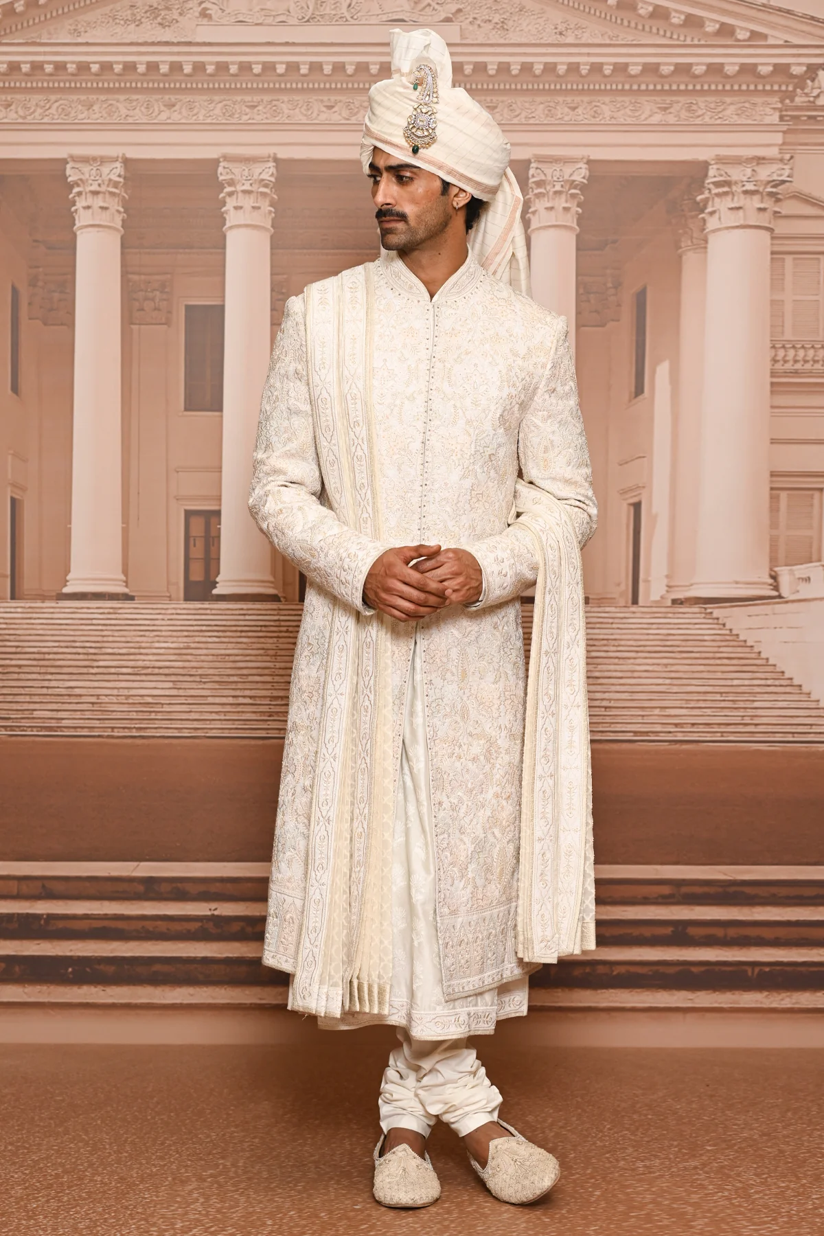 Ever Bloom Embroidered Sherwani - Image 3
