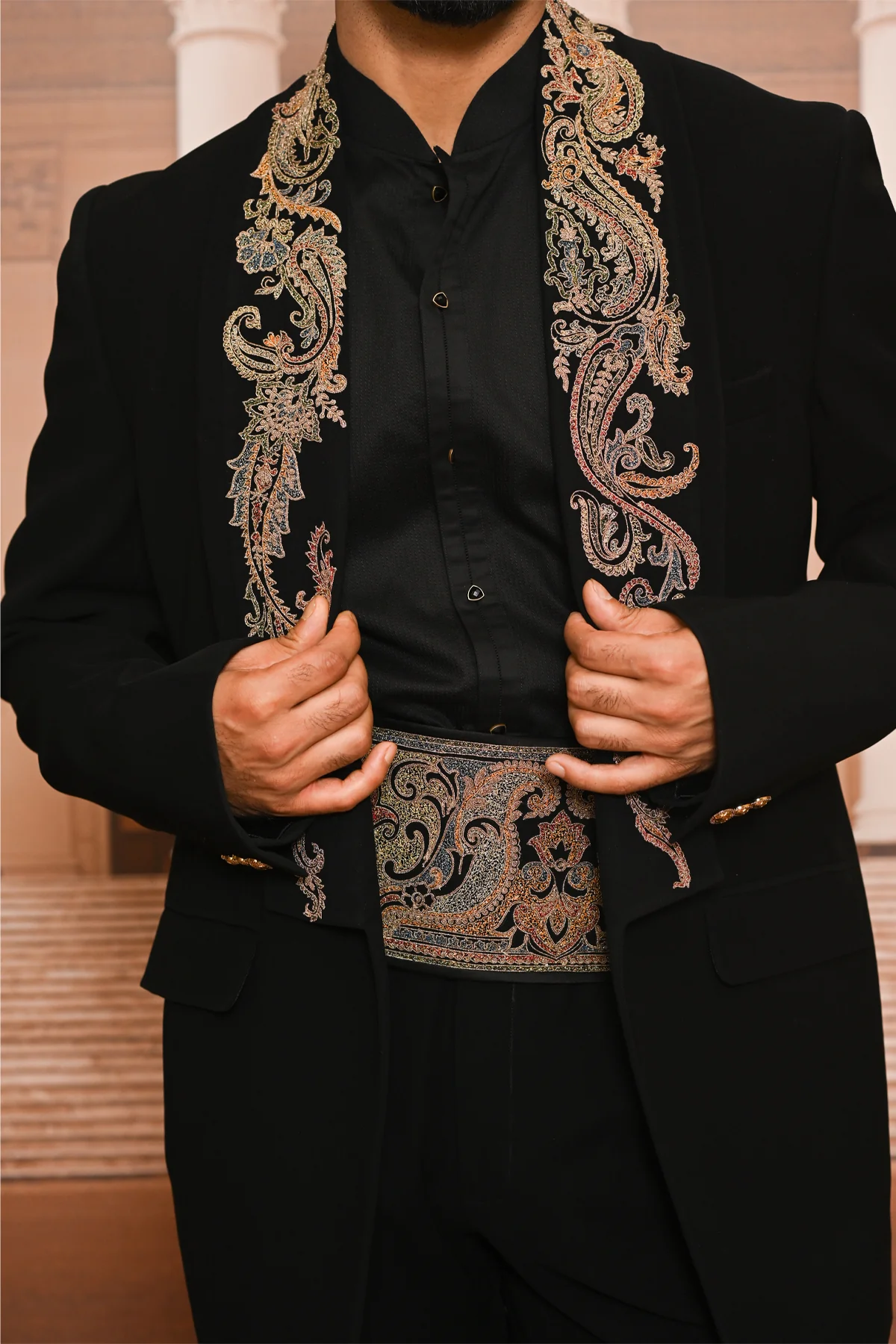 Ever Bloom Embroidered Tuxedo Set - Image 5