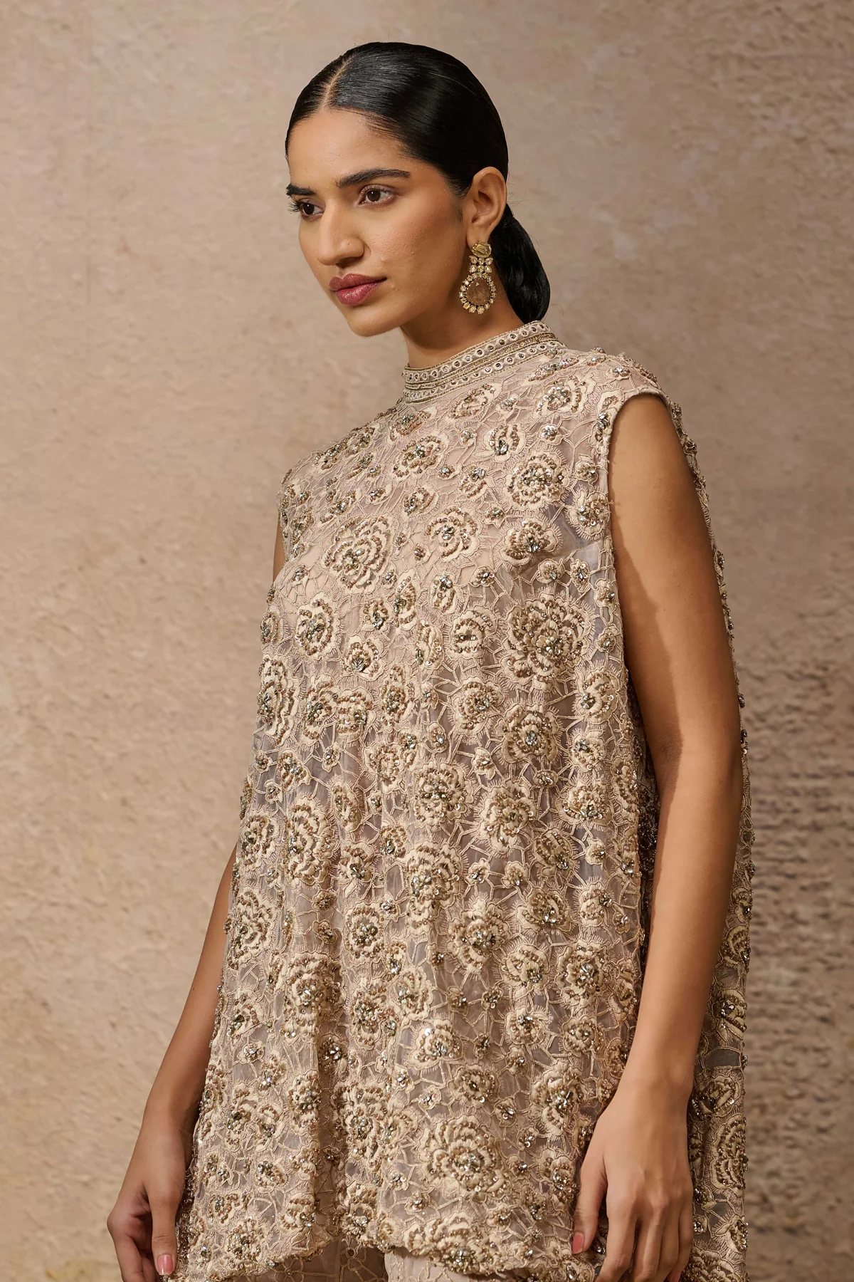 Otherworldly Floralâ Embroideredâ Sharara - Image 3