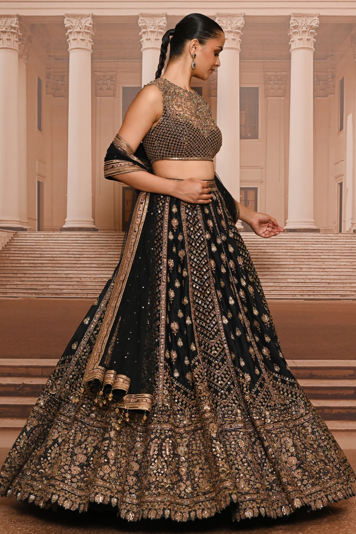 Ever Bloom Hand Embroidered Lehenga - Image 3