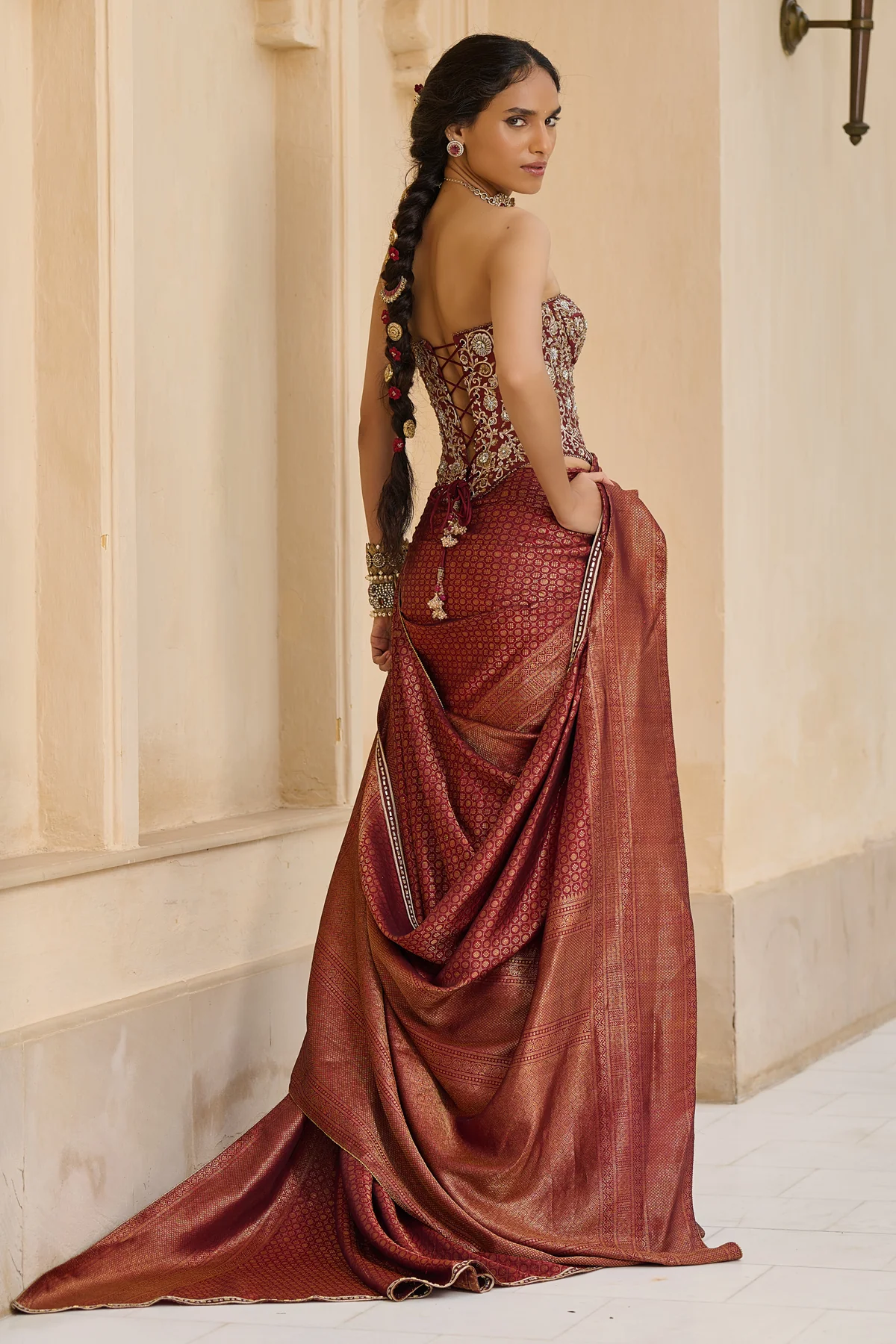 Quintessence Kanjivaram Concept Saree - Image 4