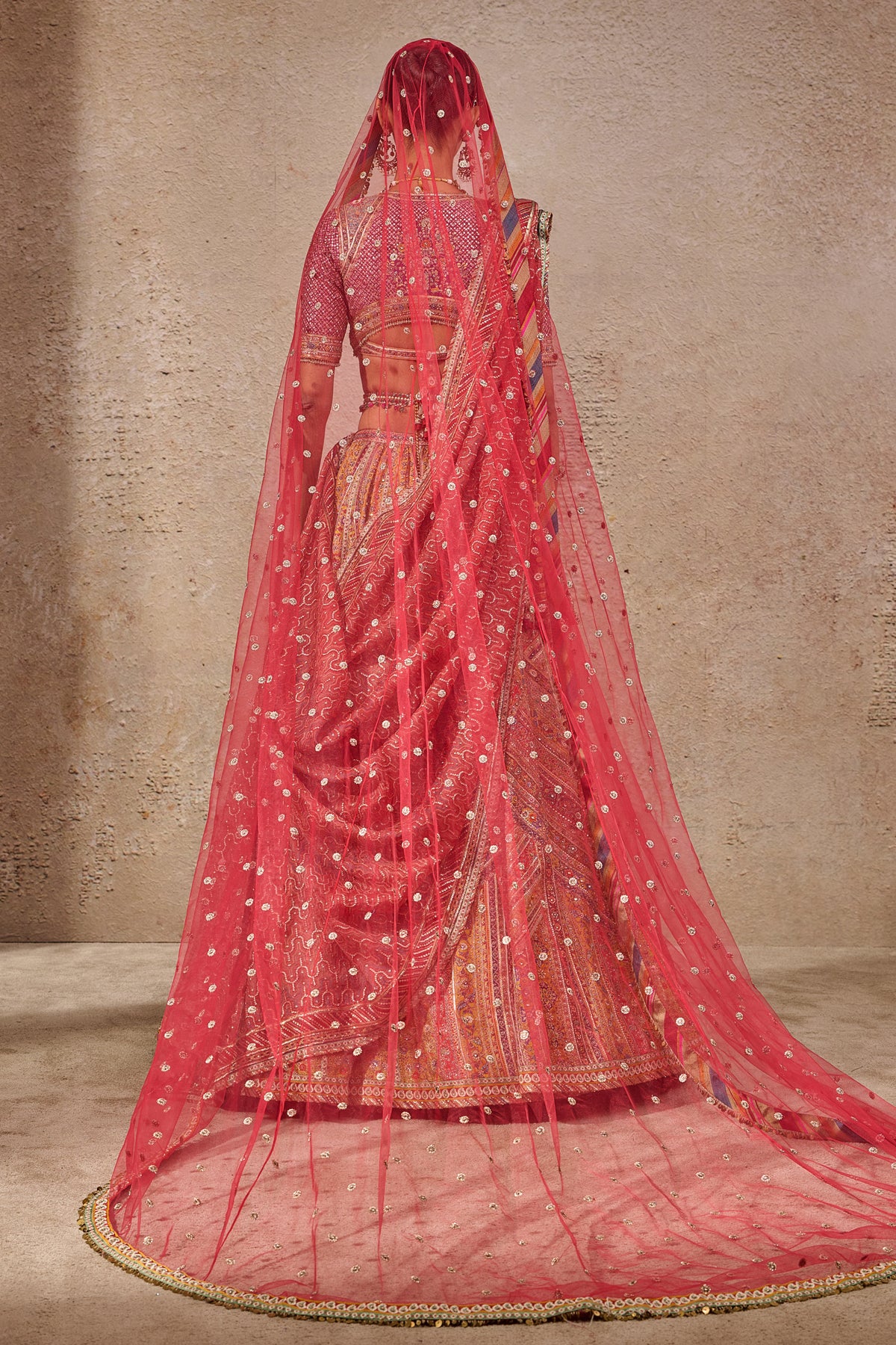 Timeless Kashida Hand Embroidered Bridal Lehenga - Image 4