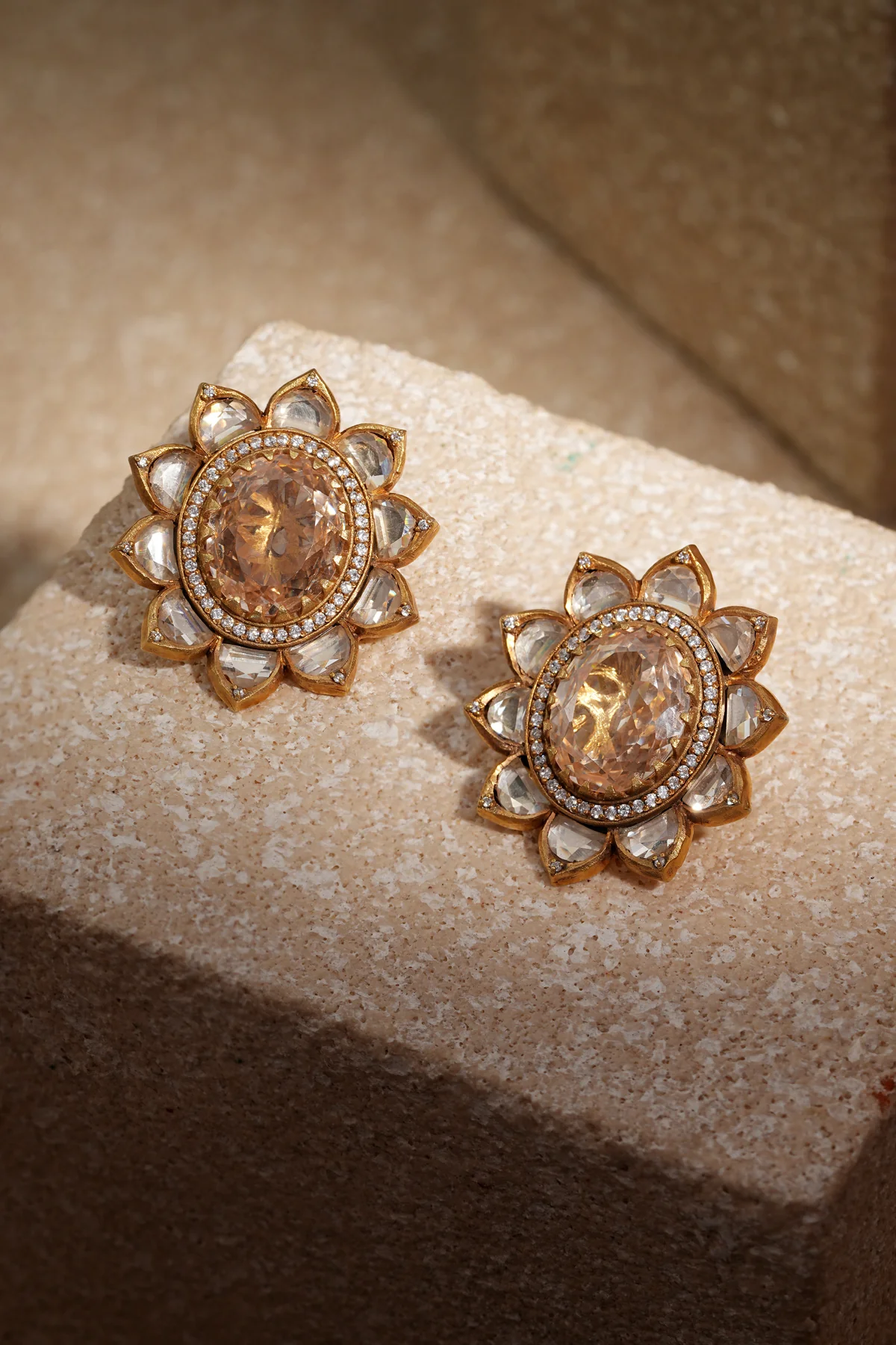 Lotus Crystal Studs - Image 3