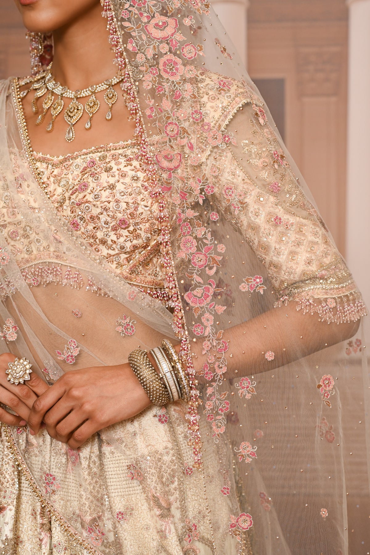 Ever Bloom Pichwai Embellished Lehenga - Image 3