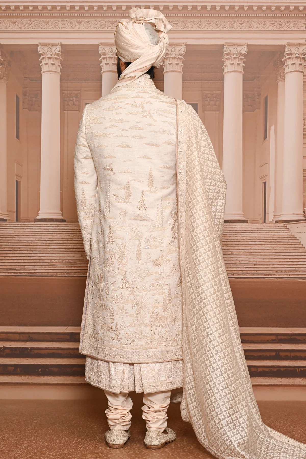 Ever Bloom Pichwai Embroidered Sherwani - Image 8