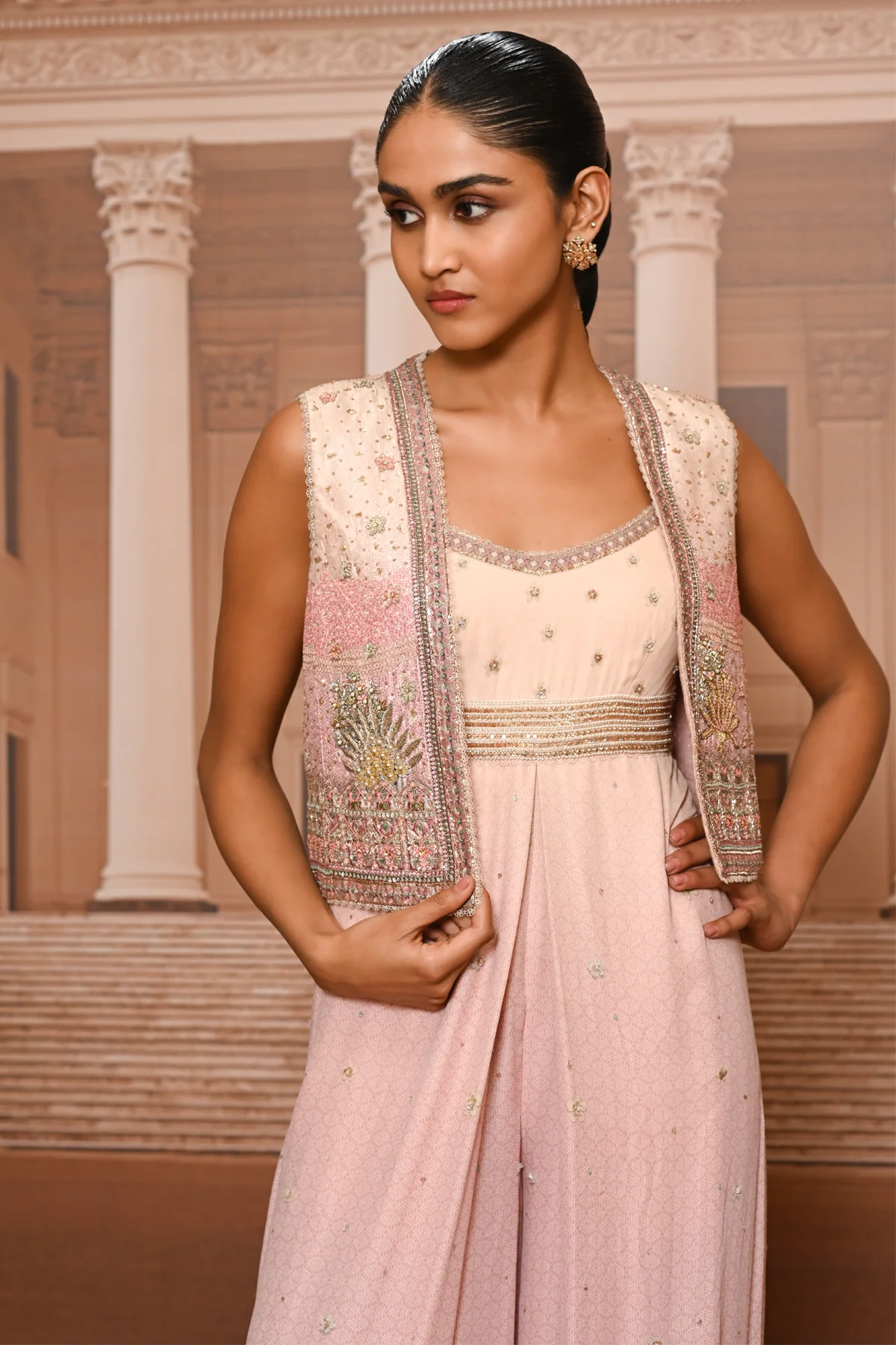 Ever Bloom Pichwai Jumpsuit & Gillet Set - Image 3
