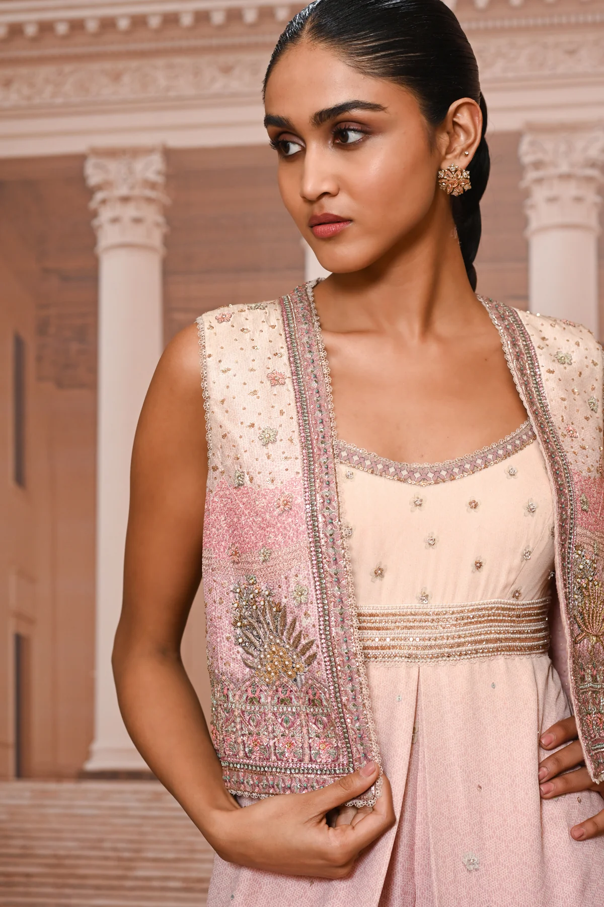 Ever Bloom Pichwai Jumpsuit & Gillet Set - Image 4