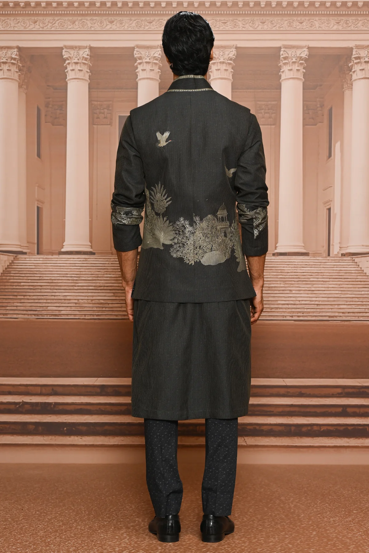 Ever Bloom Pichwai Waistcoat Set - Image 3