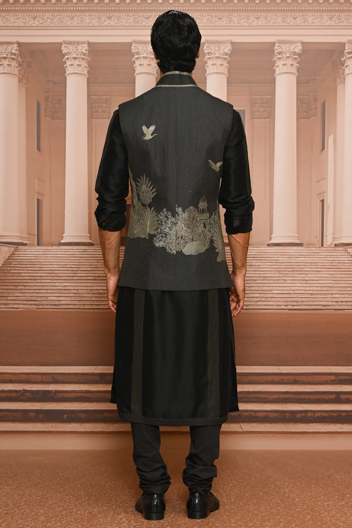 Ever Bloom Pichwai Waistcoat Set - Image 3