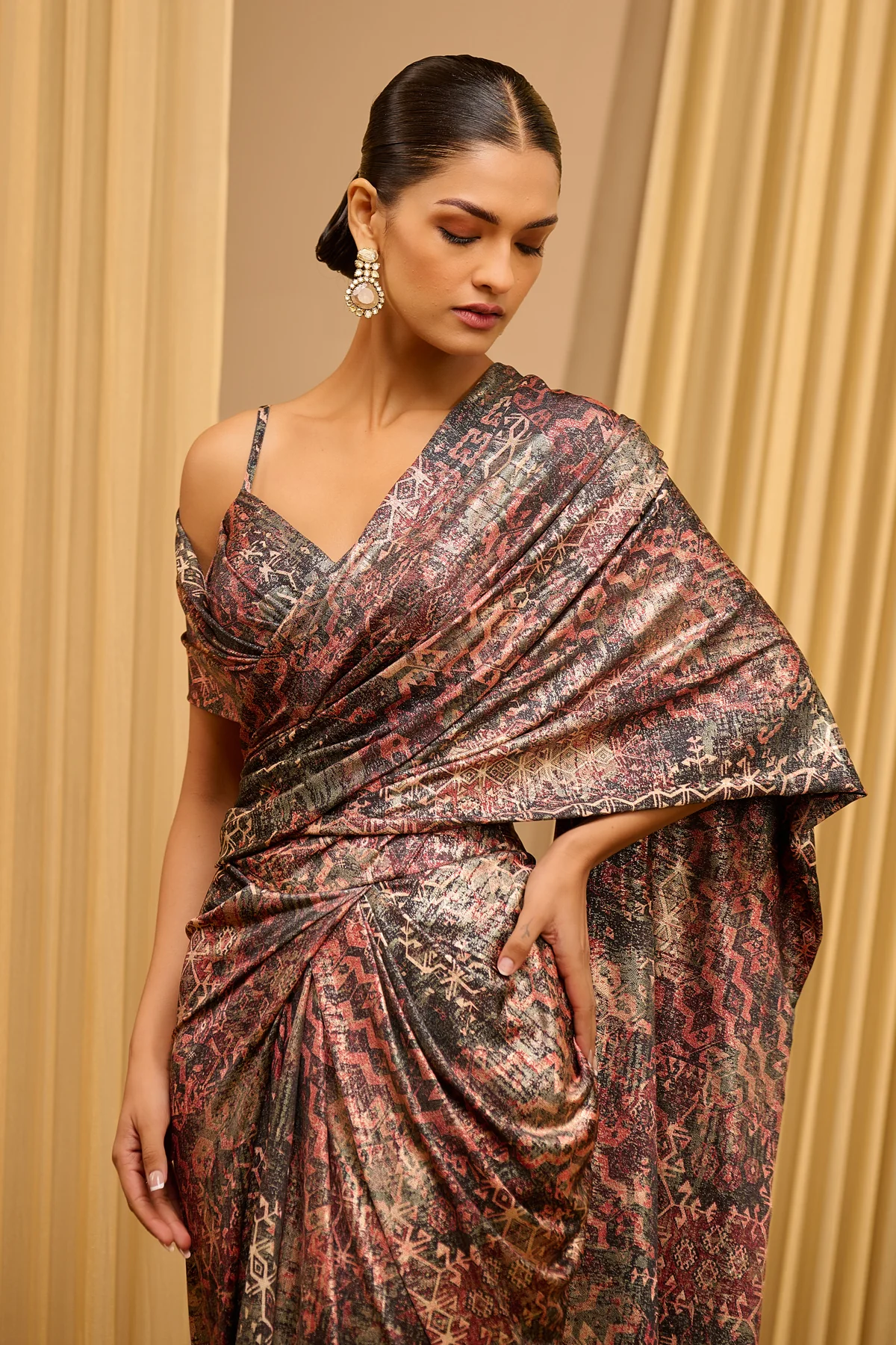 Printed Concept Saree - Image 4