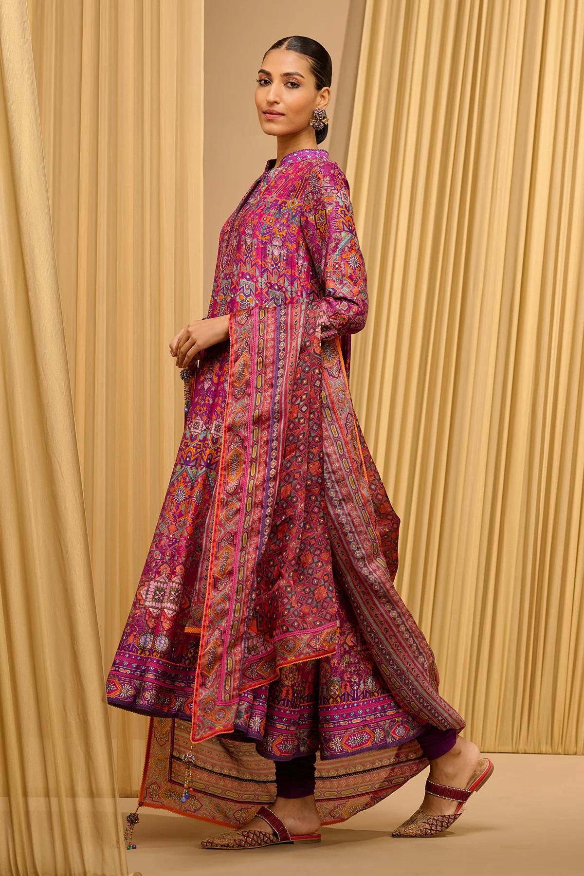 Printed Kalidar Kurta Set - Image 2