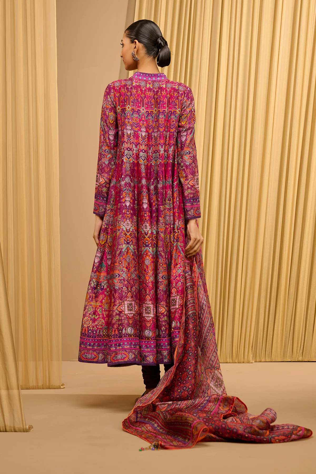 Printed Kalidar Kurta Set - Image 5