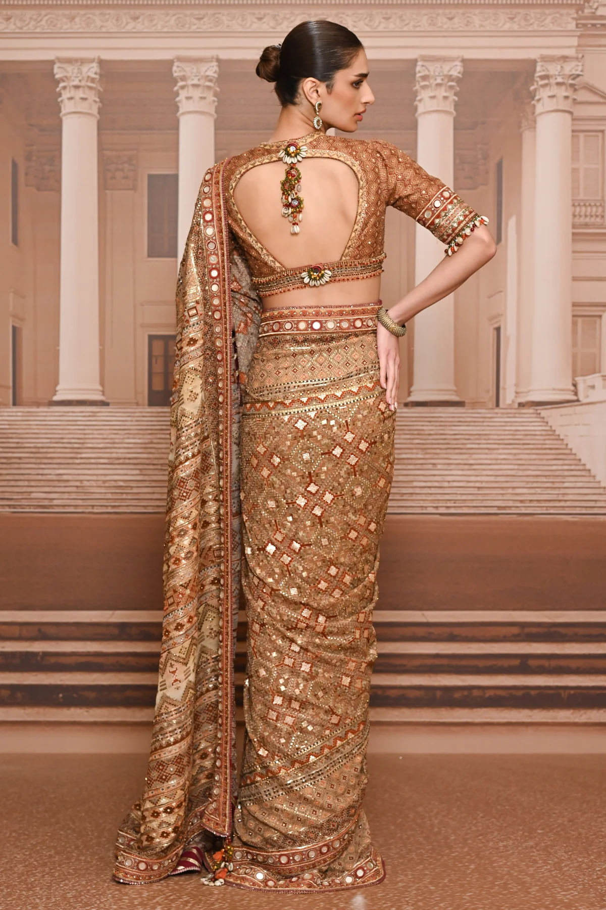 Ever Bloom Rabari Accented Saree - Image 4