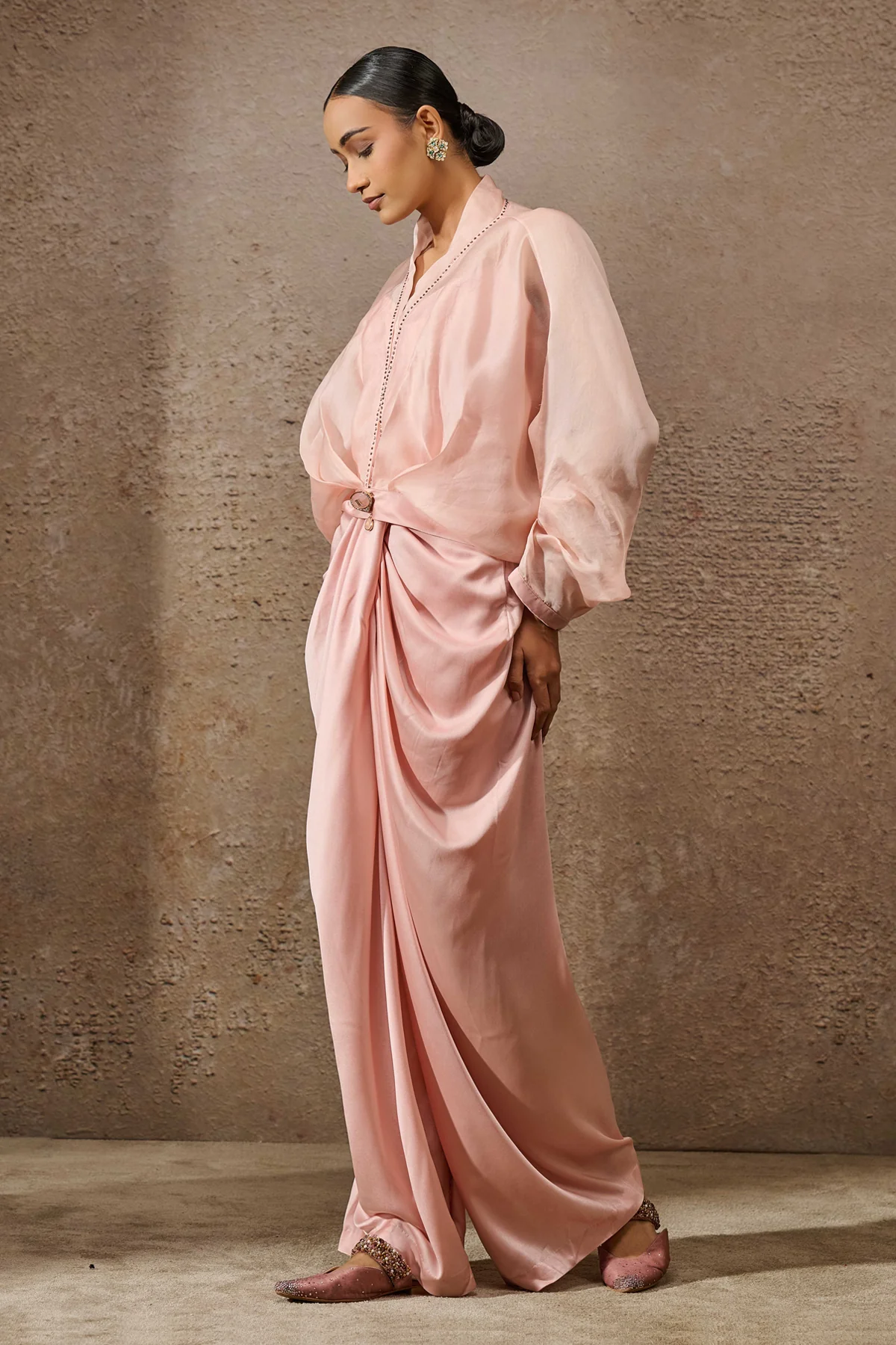 Otherworldly Ruched Top & Trouser Co Ord Set - Image 2