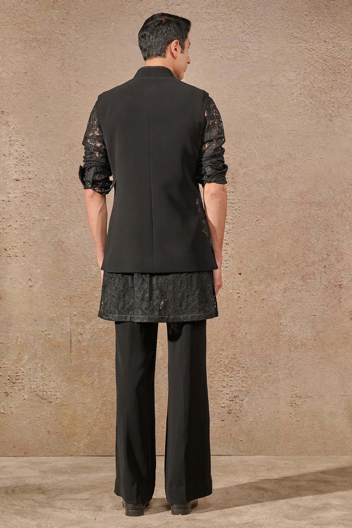 Languid Summer Sequin Embroidered Floral Patchwork Waistcoat - Image 4