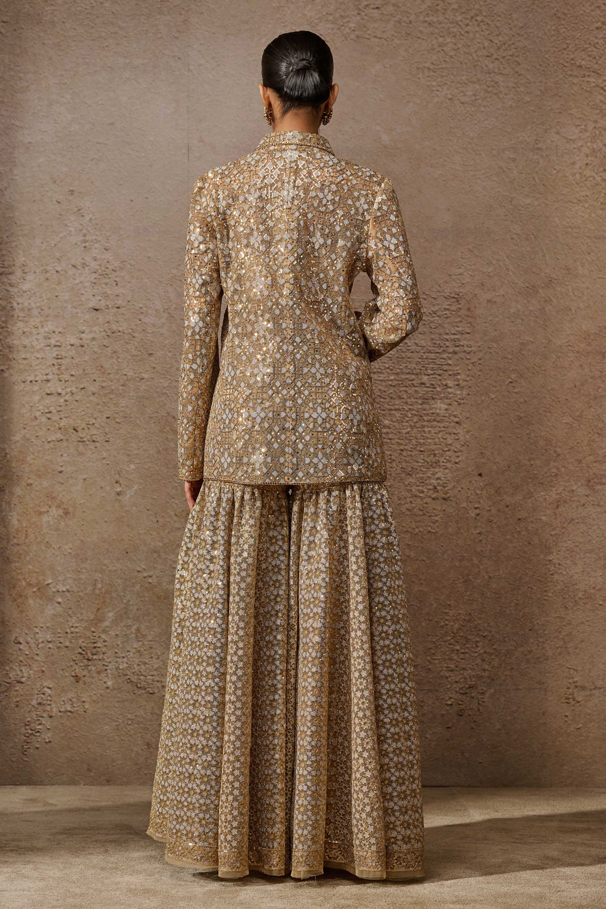 Otherworldly Sequin Sharara Jacket Set - Image 4