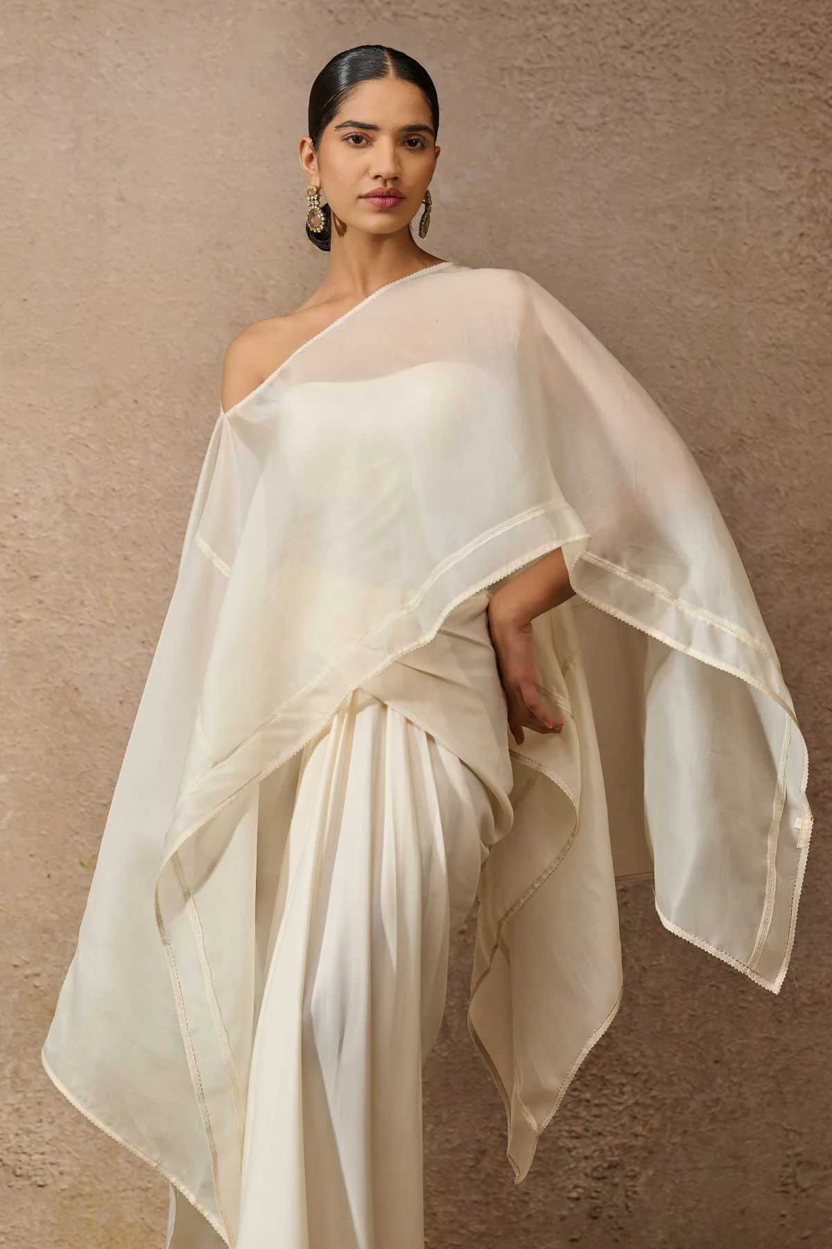 Otherworldly Short Kaftan Top & Draped Skirt Co Ord Set - Image 3