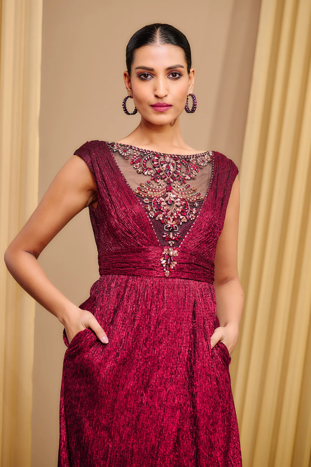 Signature Crinkle Jewel Jumpsuit - Image 2